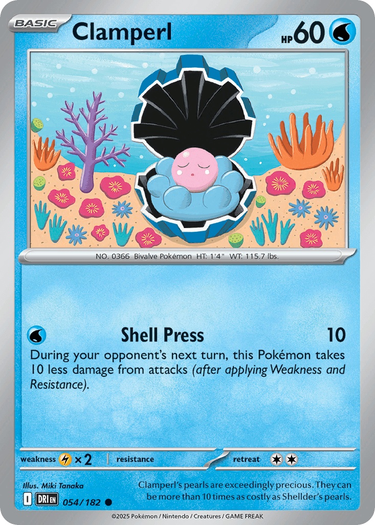 Clamperl (Destined Rivals) #54 card art