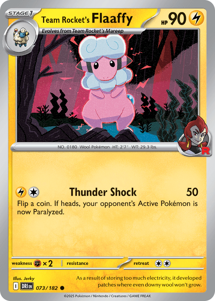 Team Rocket's Flaaffy (Destined Rivals) #73 card art