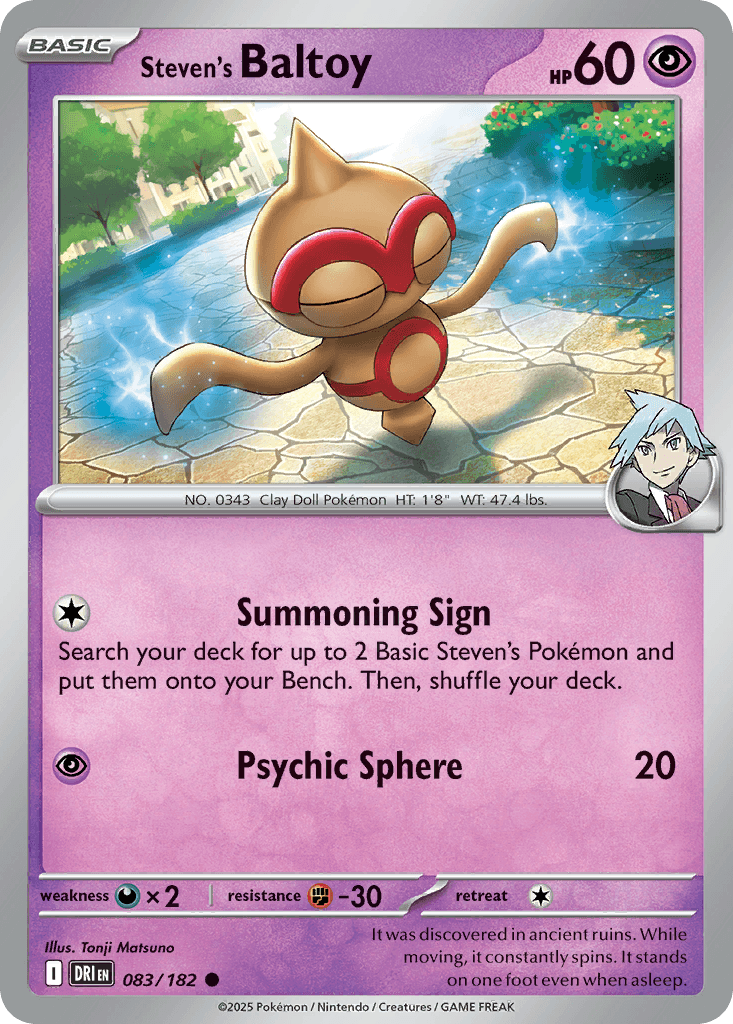 Steven's Baltoy (Destined Rivals) #83 card art