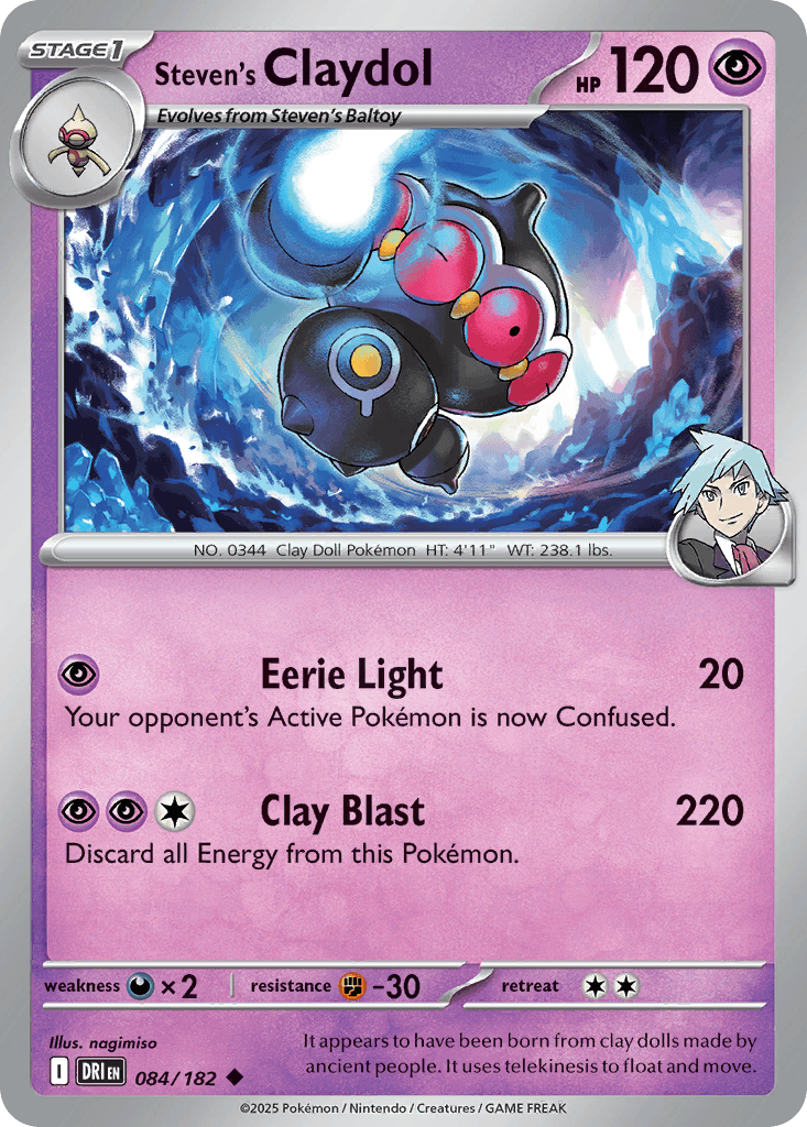 Steven's Claydol (Destined Rivals) #84 card art