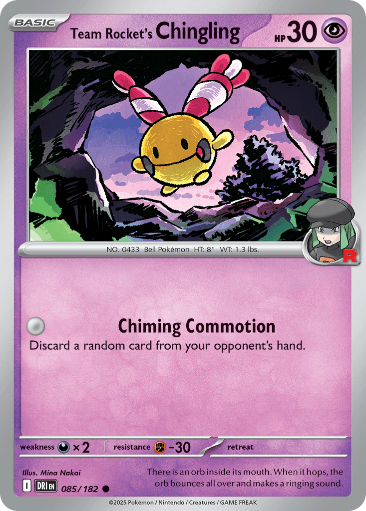 Team Rocket's Chingling (Destined Rivals) #85 card art