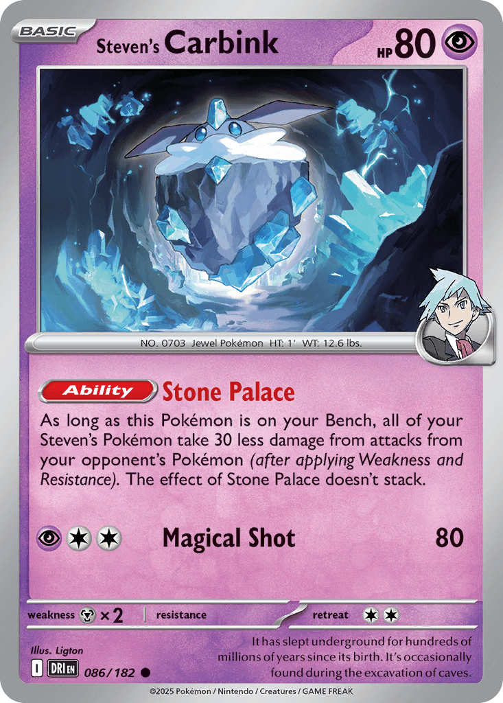 Steven's Carbink (Destined Rivals) #86 card art