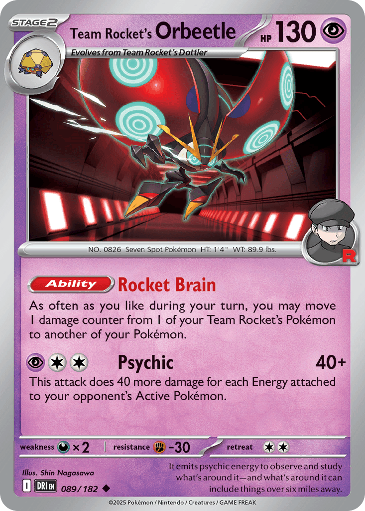 Team Rocket's Orbeetle (Destined Rivals) #89 card art