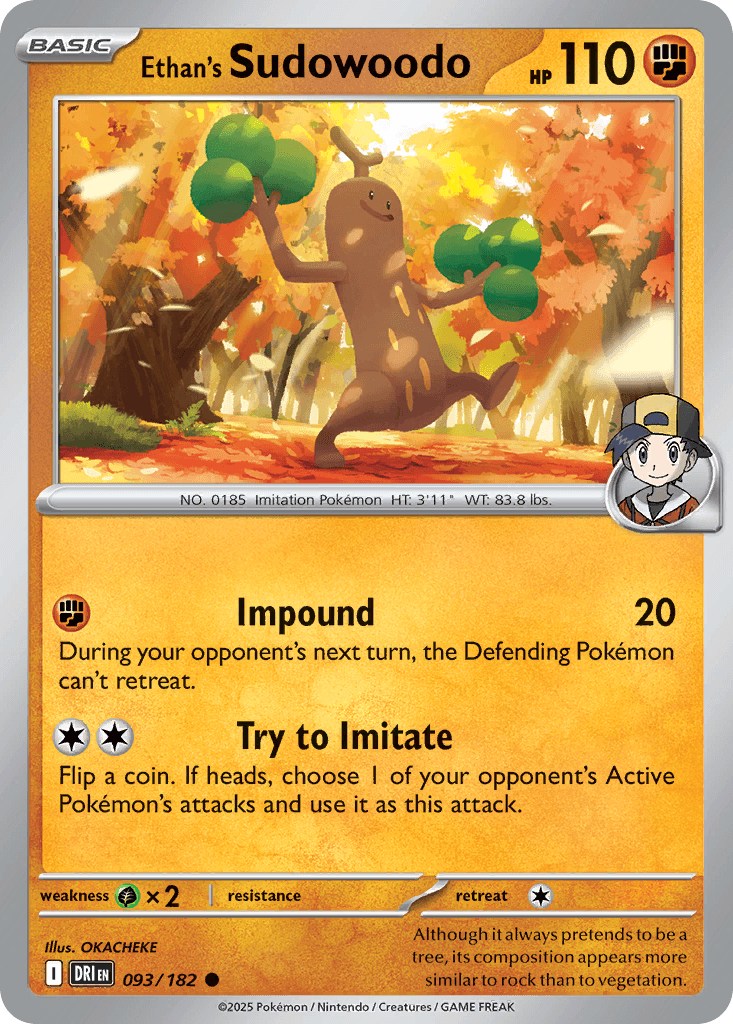 Ethan's Sudowoodo (Destined Rivals) #93 card art