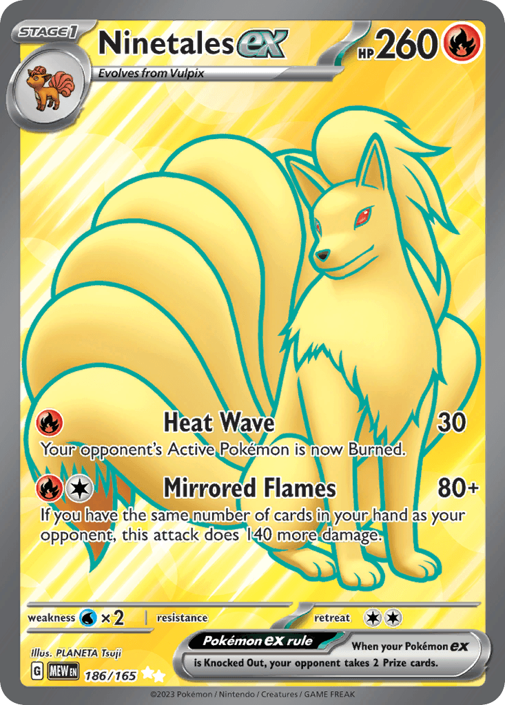 Ninetales ex (151) #186 card art