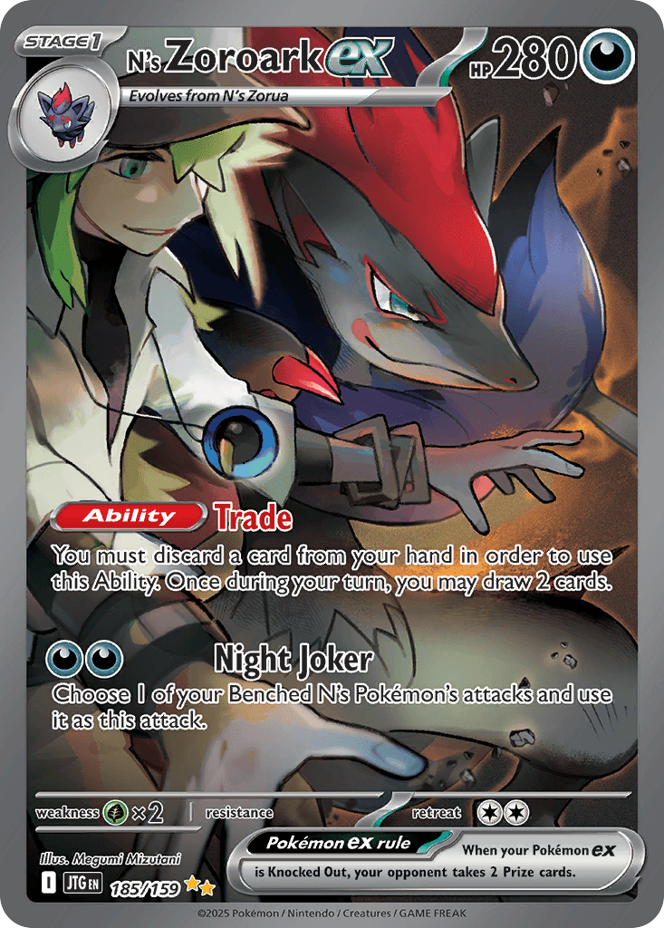 N's Zoroark ex (Journey Together) #185