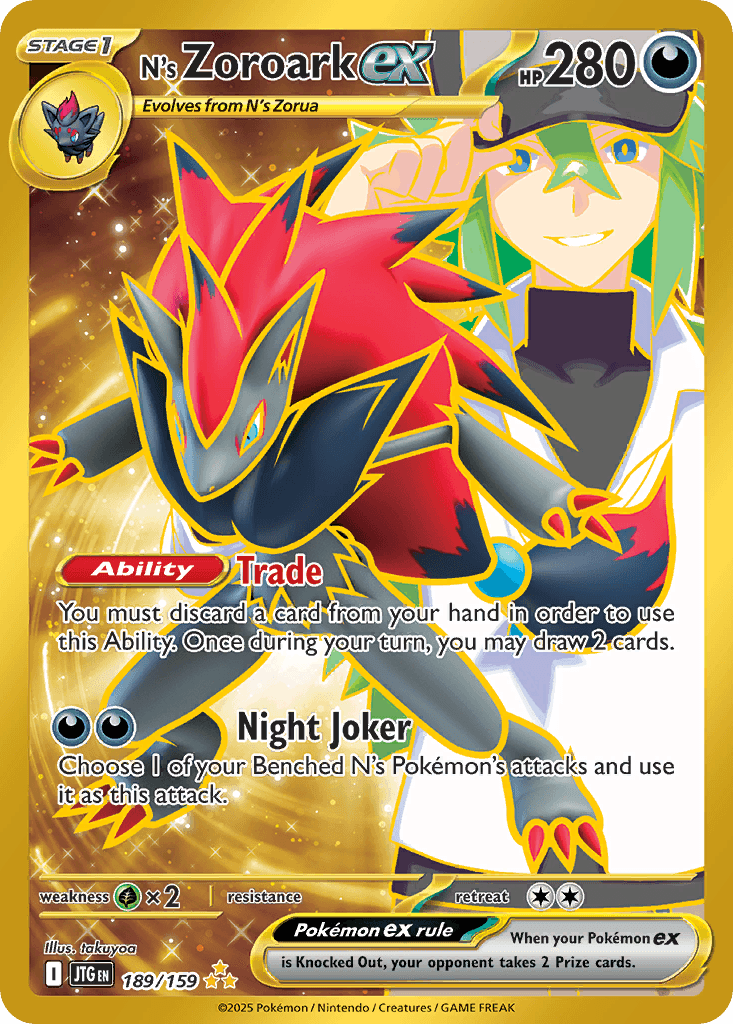 N's Zoroark ex (Journey Together) #189