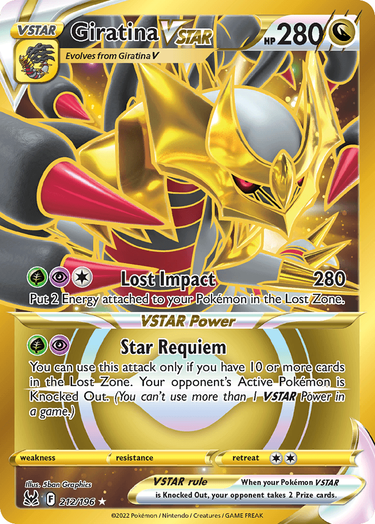 Giratina VSTAR (Lost Origin) #212 card art