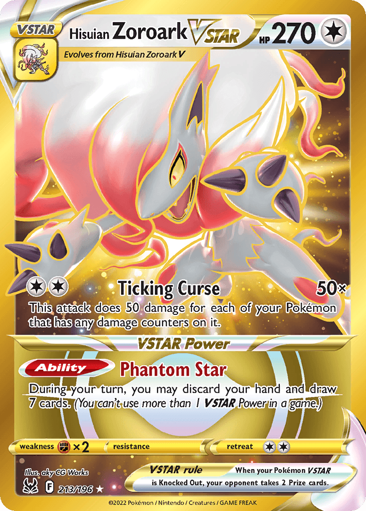 Hisuian Zoroark VSTAR (Lost Origin) #213 card art
