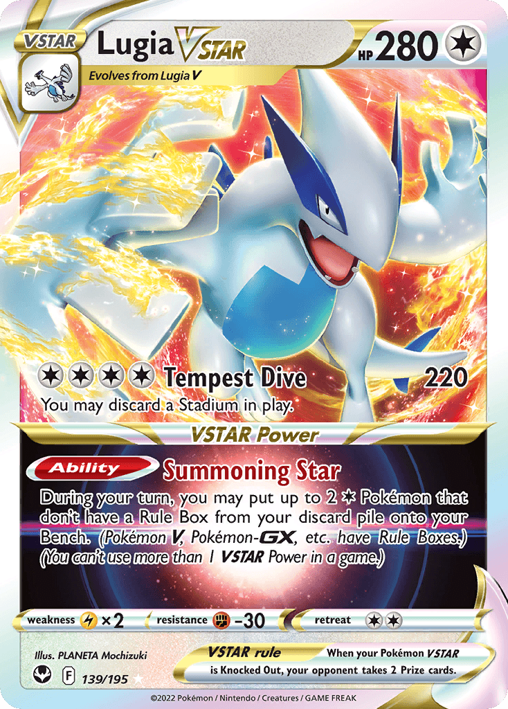 Lugia VSTAR (Silver Tempest) #139 card art