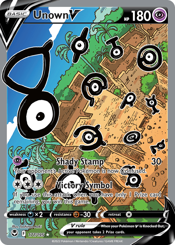 Unown V (Silver Tempest) #177 card art