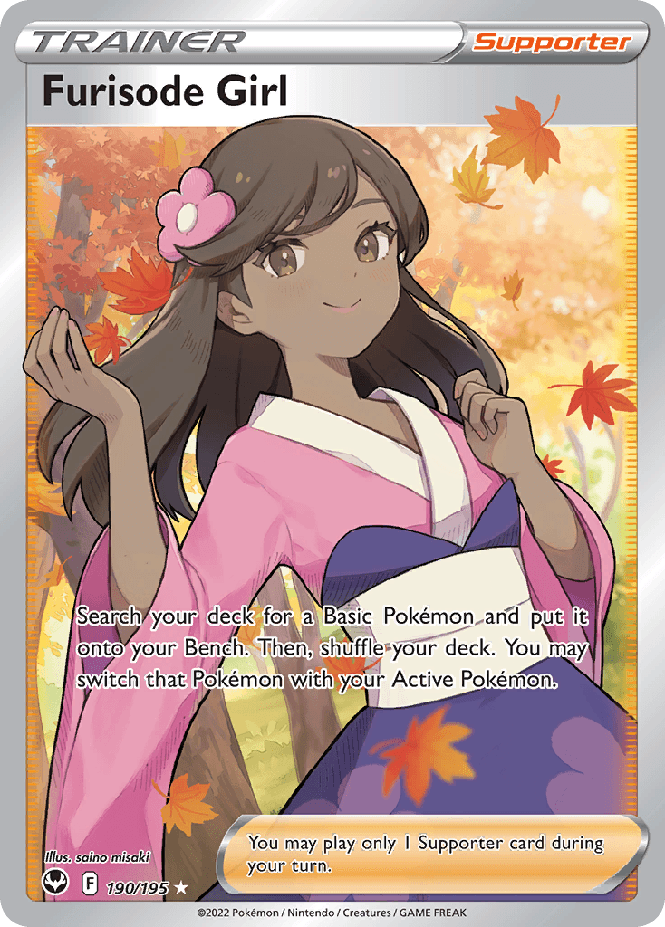 Furisode Girl (Silver Tempest) #190 card art
