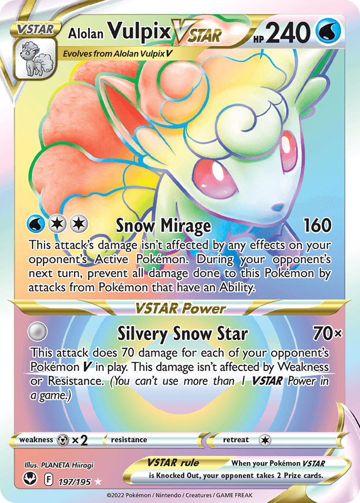 Alolan Vulpix VSTAR (Silver Tempest) #197 card art