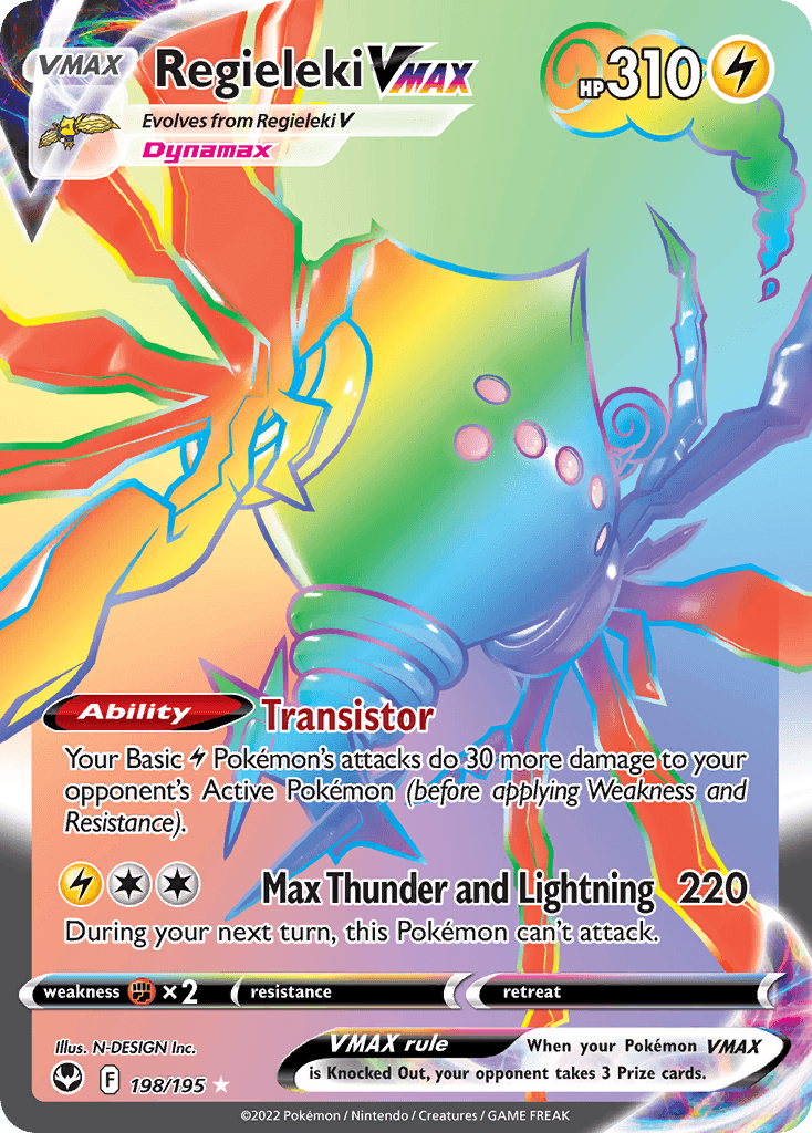 Regieleki VMAX (Silver Tempest) #198 card art