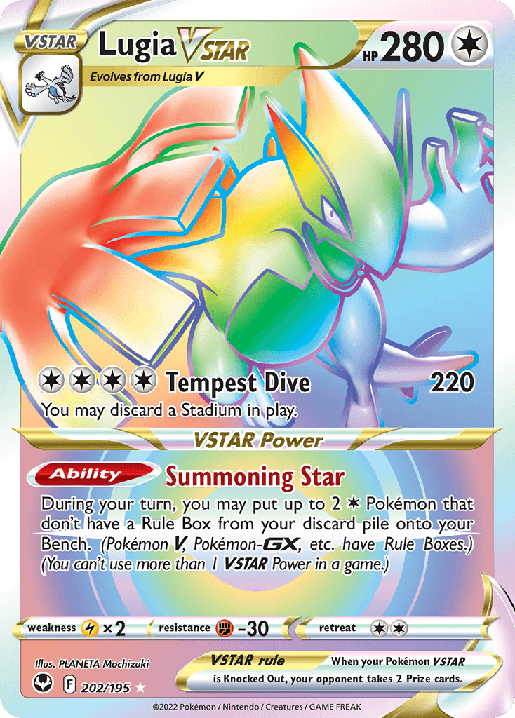 Lugia VSTAR (Silver Tempest) #202 card art