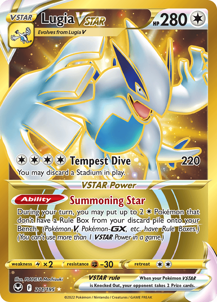Lugia VSTAR (Silver Tempest) #211 card art
