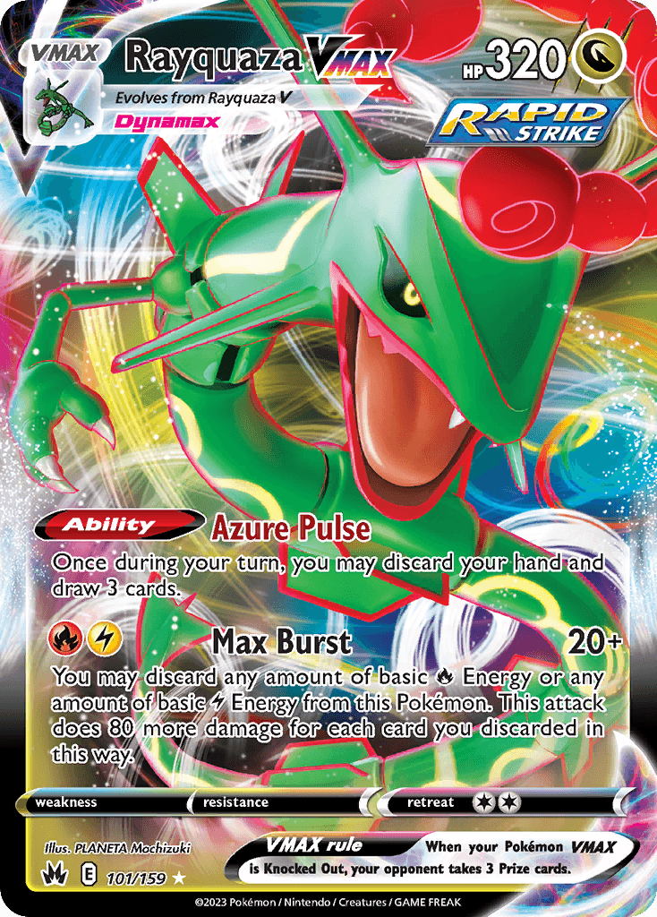 Rayquaza VMAX (Crown Zenith) #101 card art