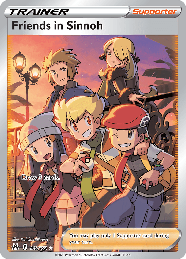 Friends in Sinnoh (Crown Zenith) #149 card art