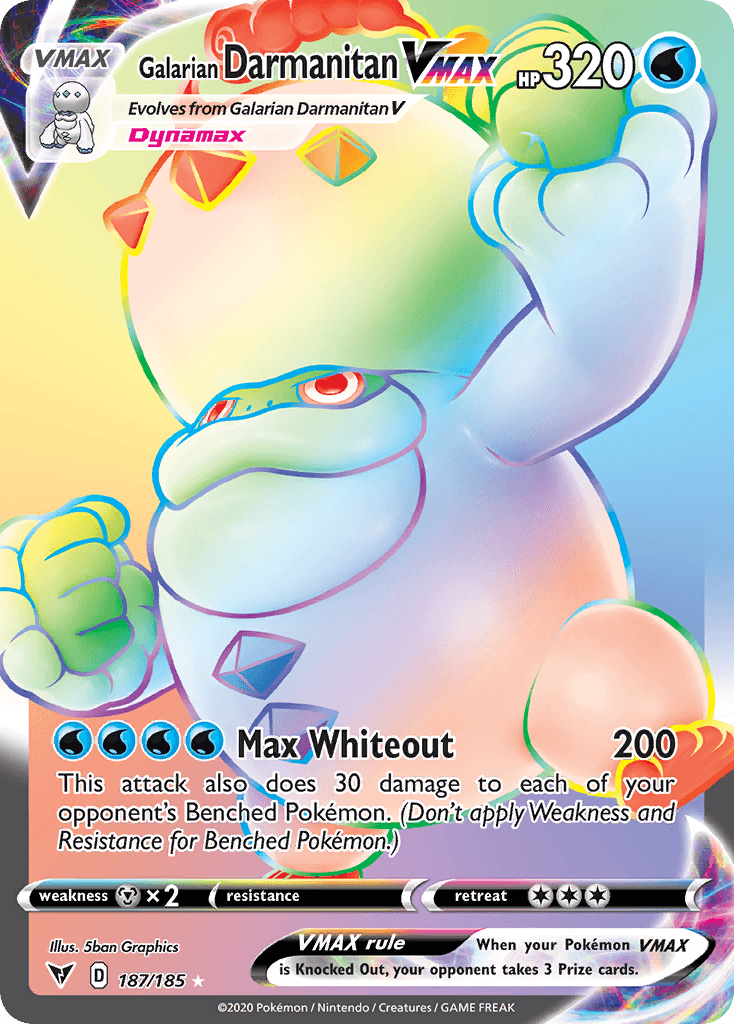Galarian Darmanitan VMAX (Vivid Voltage) #187 card art