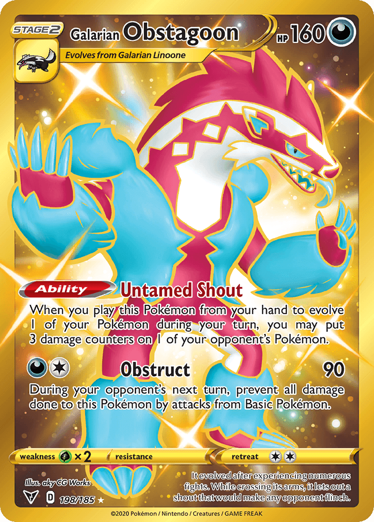 Galarian Obstagoon (Vivid Voltage) #198 card art
