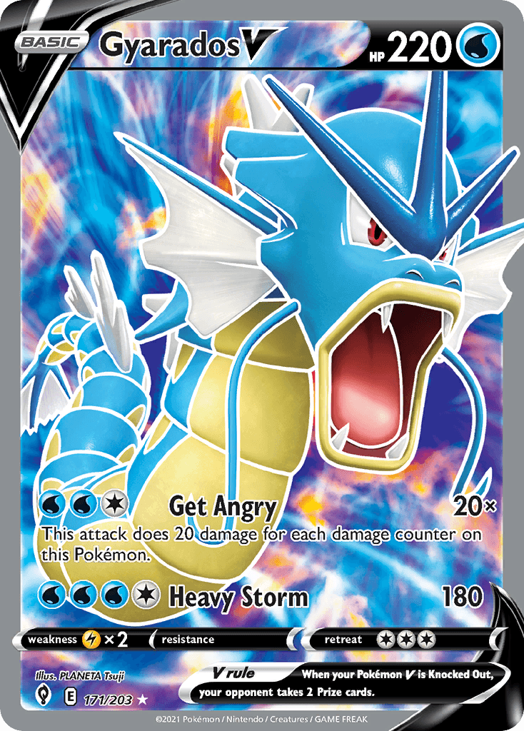 Gyarados V (Evolving Skies) #171 card art