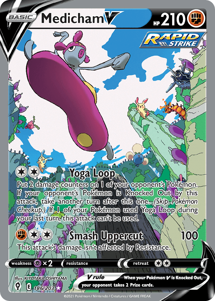 Medicham V (Evolving Skies) #186 card art