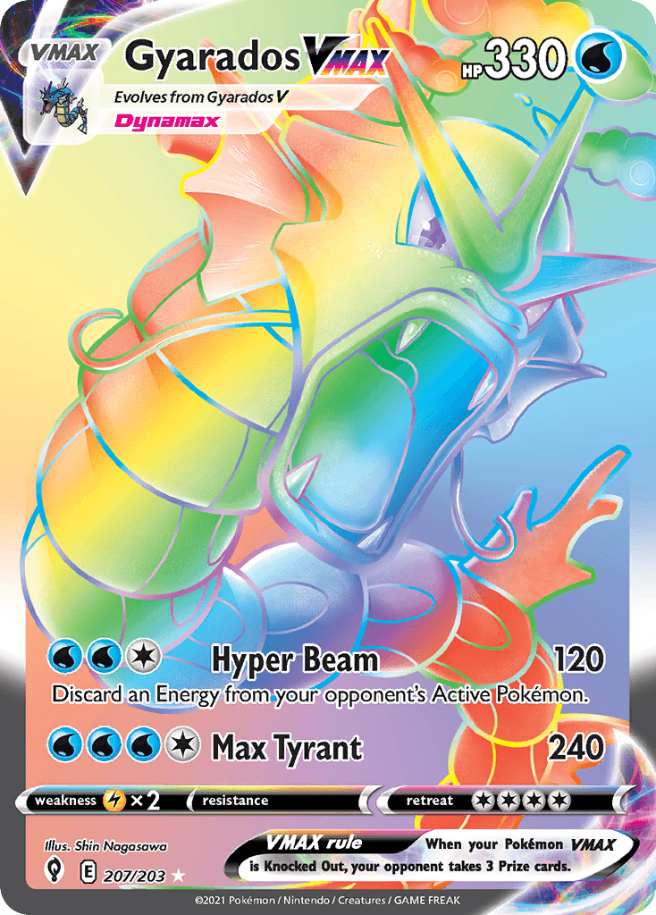 Gyarados VMAX (Evolving Skies) #207 card art
