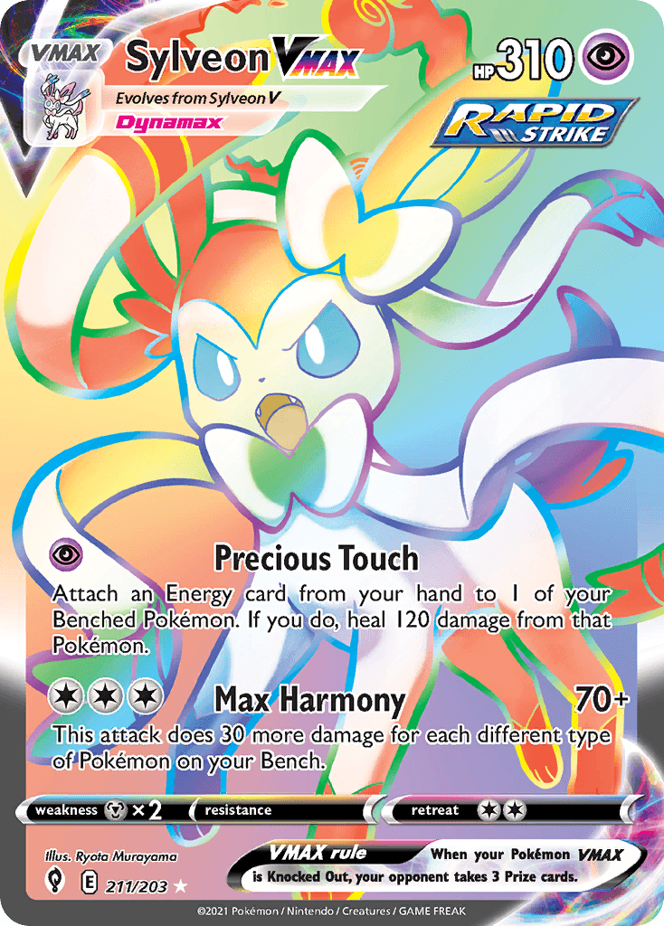 Sylveon VMAX (Evolving Skies) #211 card art