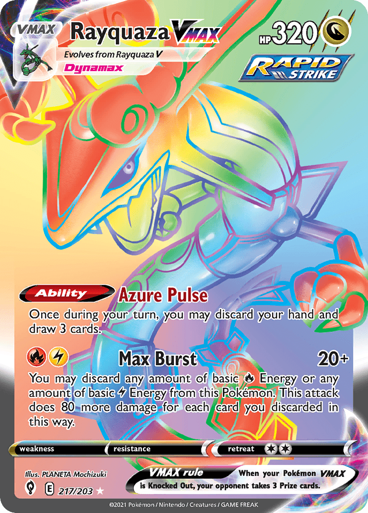 Rayquaza VMAX (Evolving Skies) #217 card art