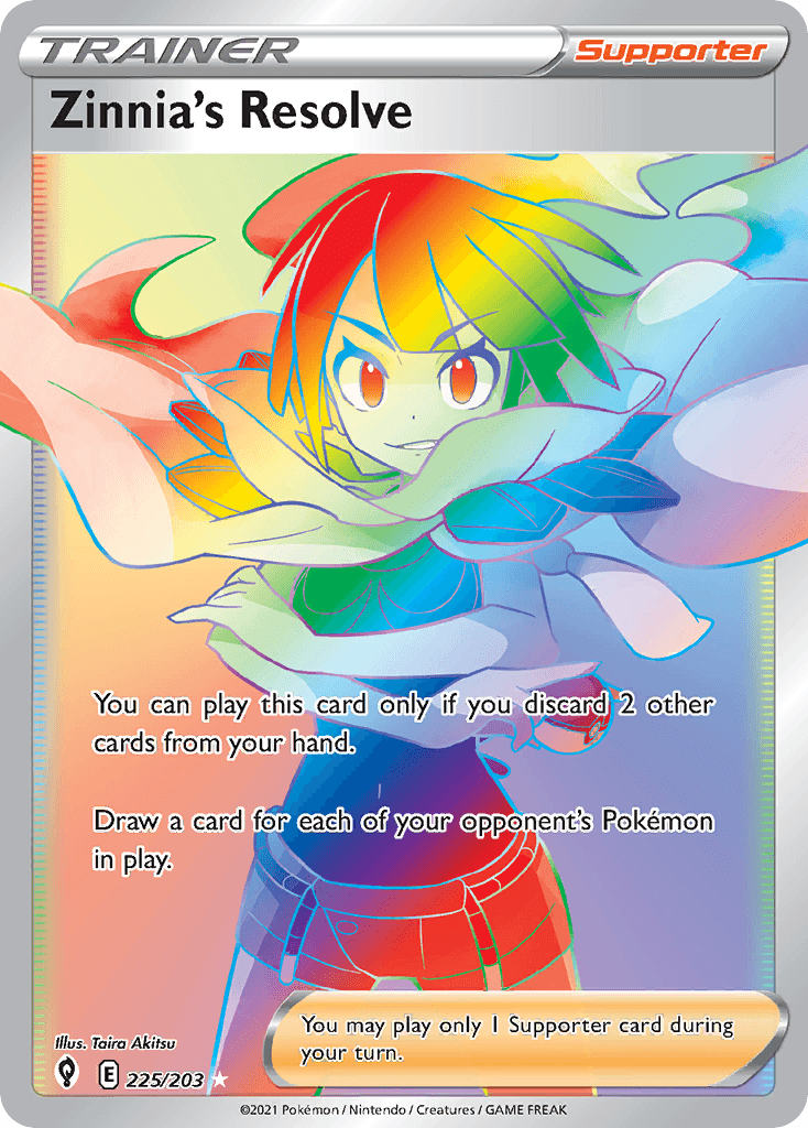 Zinnia's Resolve (Evolving Skies) #225 card art