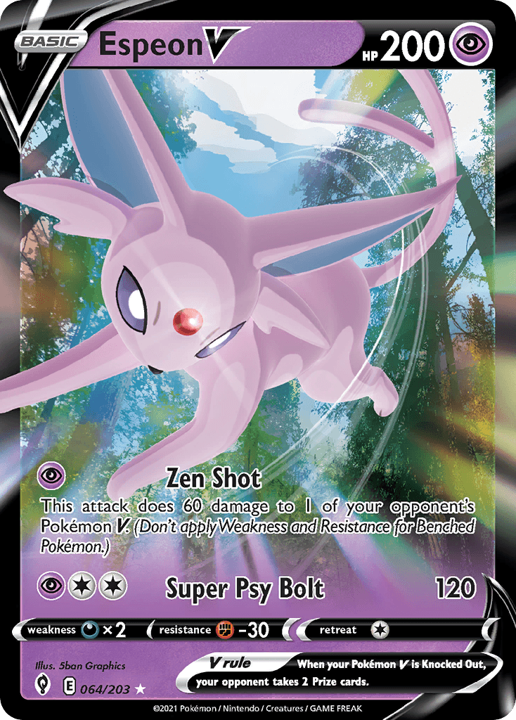 Espeon V (Evolving Skies) #64 card art