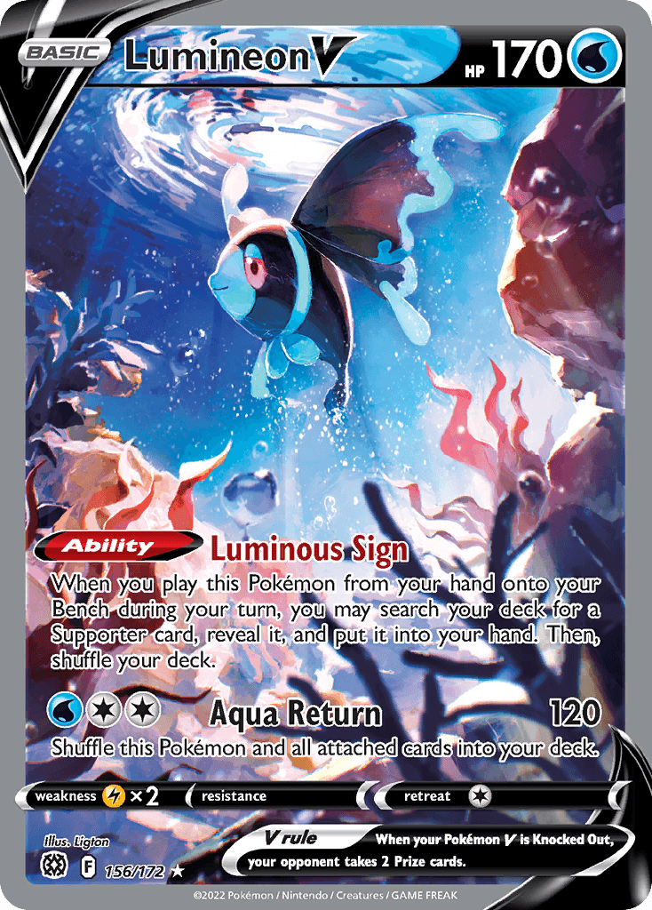 Lumineon V (Brilliant Stars) #156 card art