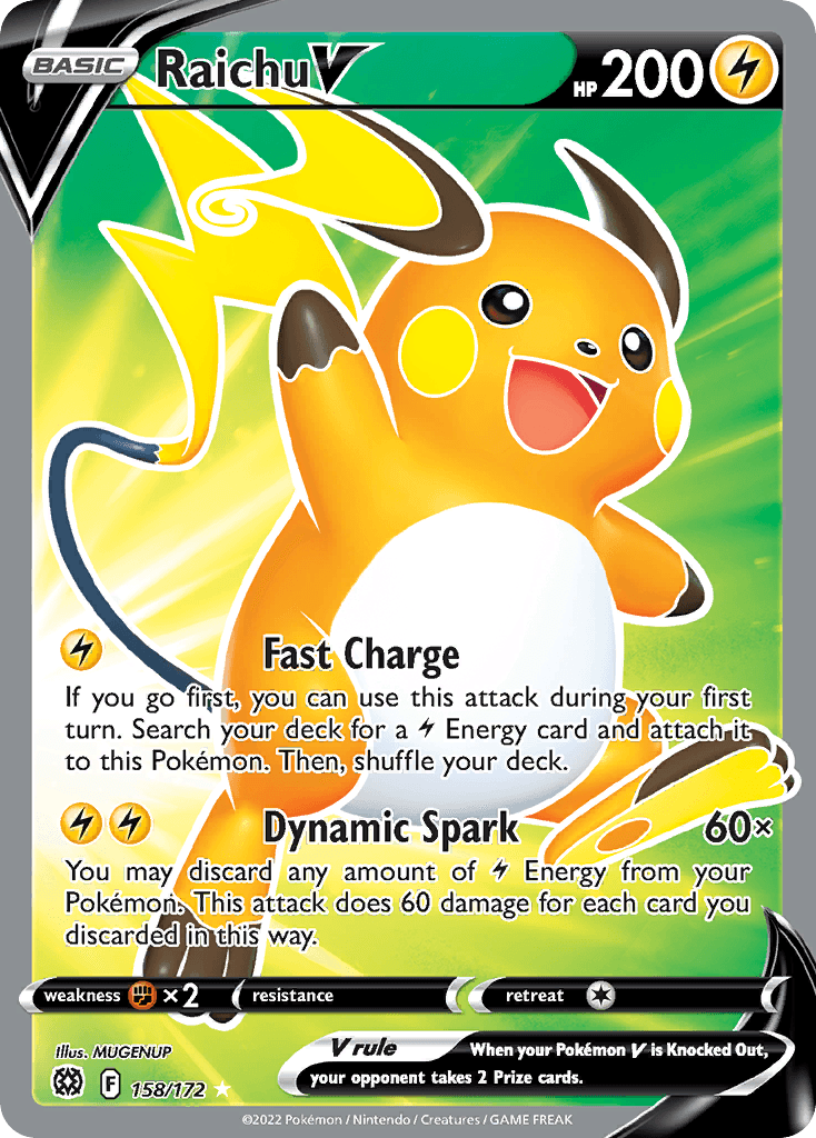Raichu V (Brilliant Stars) #158 card art