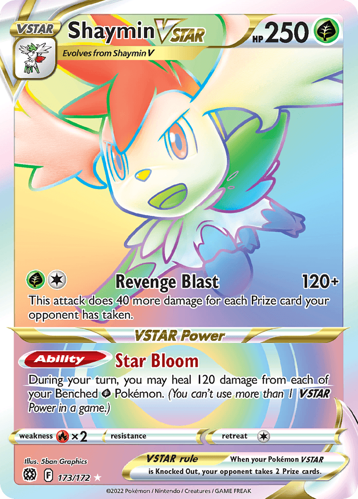 Shaymin VSTAR (Brilliant Stars) #173 card art