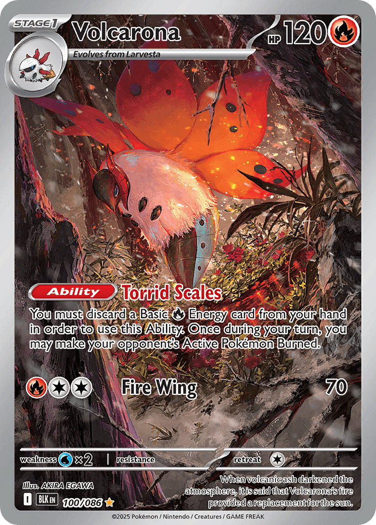 Volcarona (Black Bolt) #100 card art