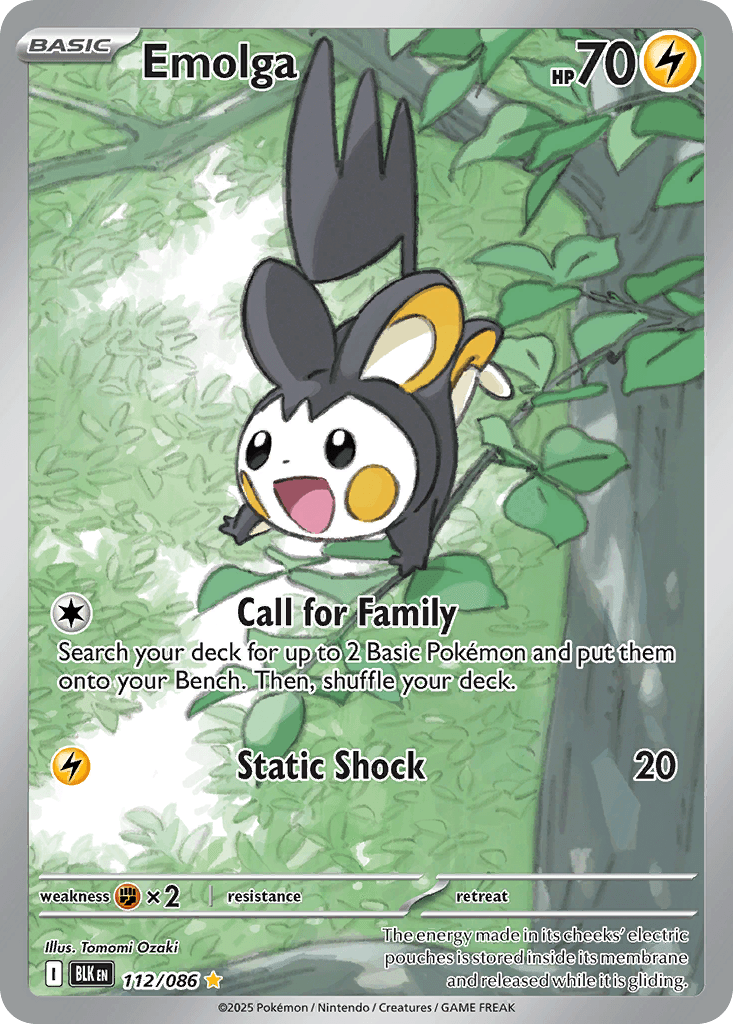 Emolga (Black Bolt) #112 card art
