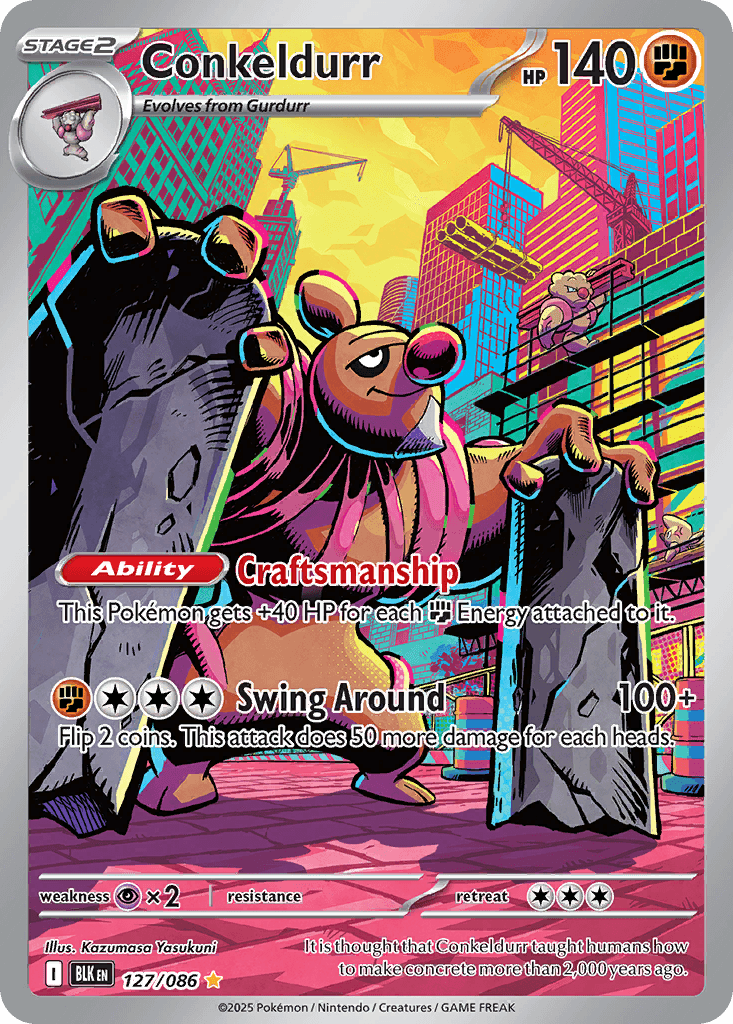 Conkeldurr (Black Bolt) #127 card art