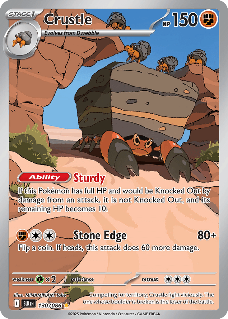 Crustle (Black Bolt) #130 card art