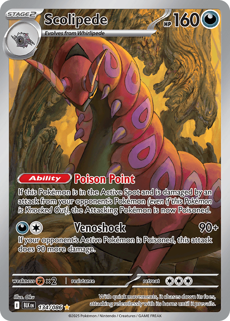 Scolipede (Black Bolt) #134 card art
