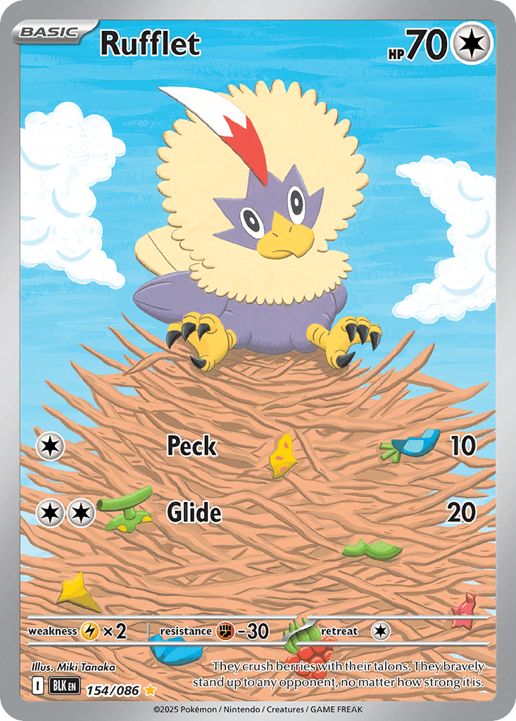 Rufflet (Black Bolt) #154 card art