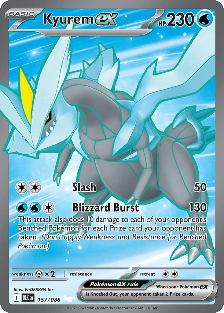 Kyurem ex (Black Bolt) #157 card art