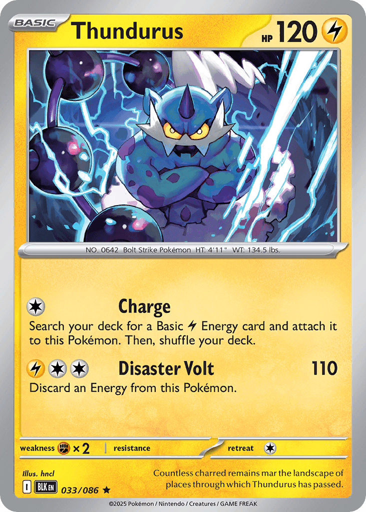 Thundurus (Black Bolt) #33 card art