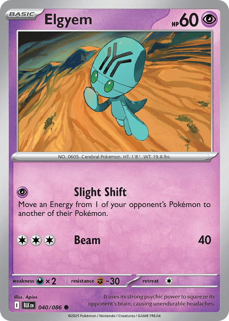 Elgyem (Black Bolt) #40 card art