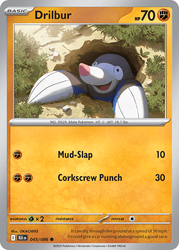 Drilbur (Black Bolt) #45 card art