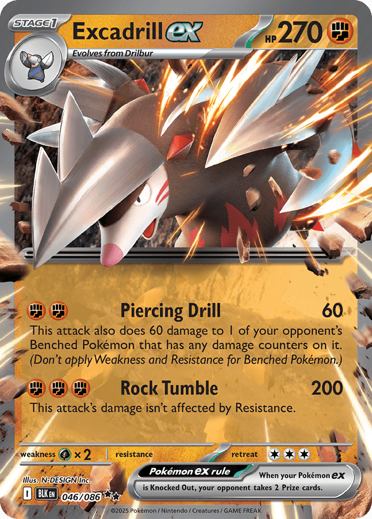 Excadrill ex (Black Bolt) #46 card art