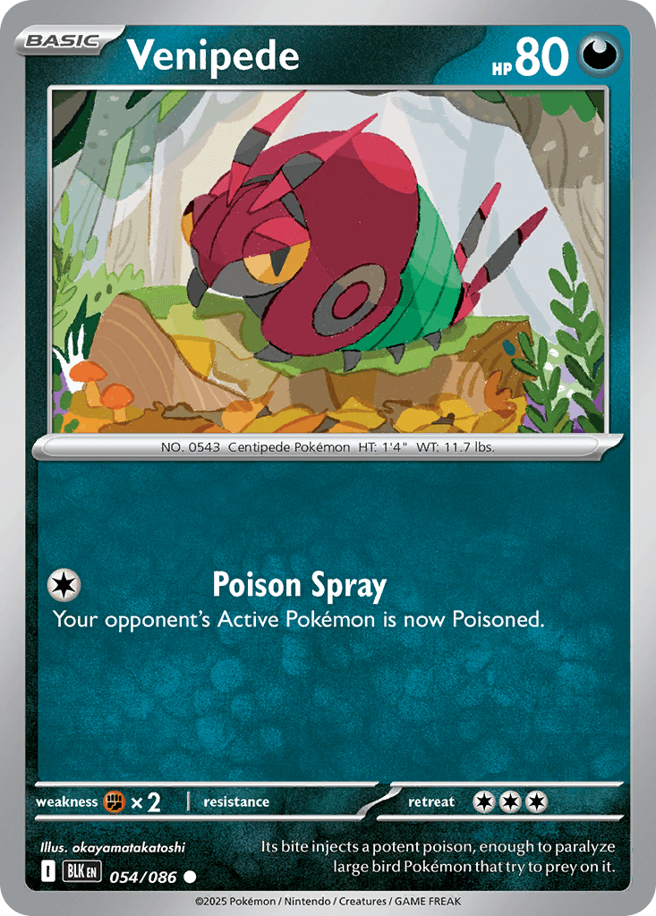 Venipede (Black Bolt) #54 card art