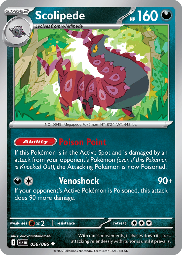 Scolipede (Black Bolt) #56 card art
