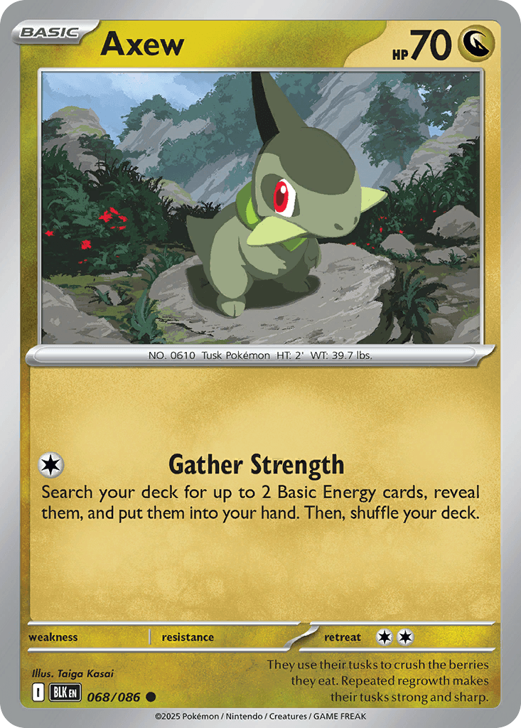 Axew (Black Bolt) #68 card art